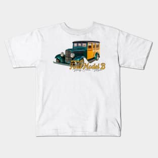 1932 Ford Model B Woody Station Wagon Kids T-Shirt